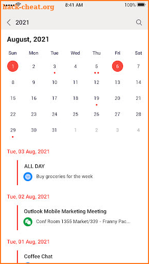Iphone Calendar screenshot