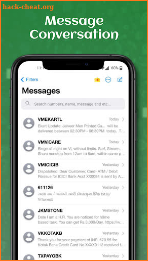 iPhone Message screenshot