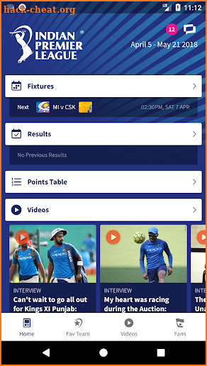IPL 2018 screenshot
