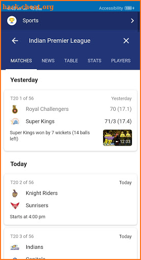 IPL 2019 Live Match, Live Score and Schedule screenshot