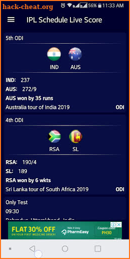 IPL 2019 Schedule Live Score screenshot