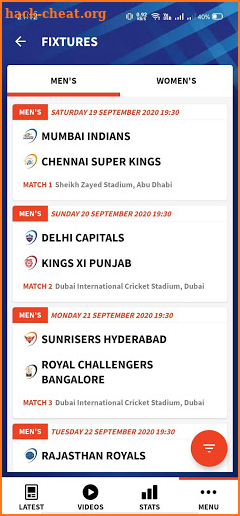 IPL 2020 - IPL WATCH LIVE & Cricket Live Score screenshot