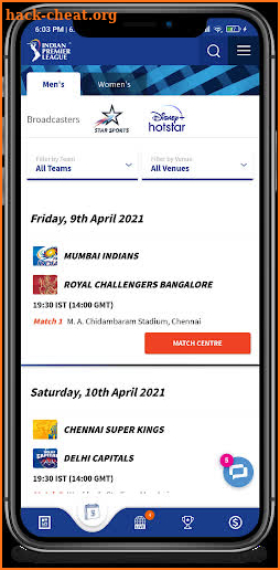 IPL 2021 Live Updates screenshot