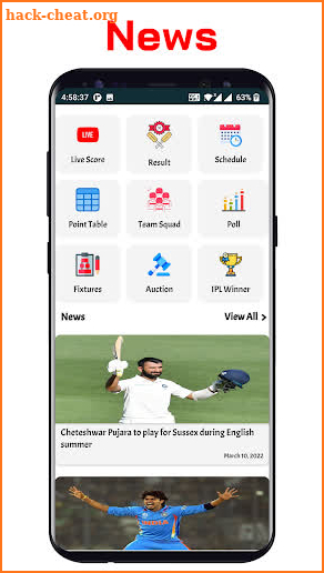 IPL Updates 2022 : Live line screenshot