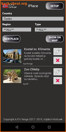 IPlace - Share, store places, travel guide system screenshot