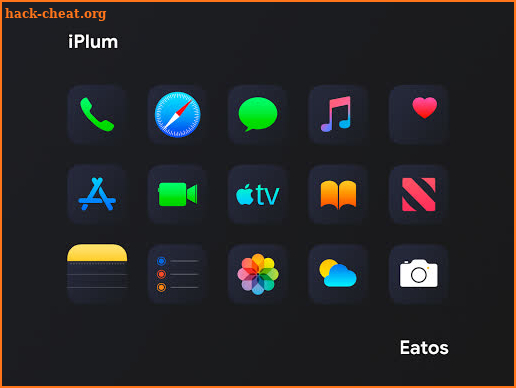 iPlum Black - Icon Pack screenshot