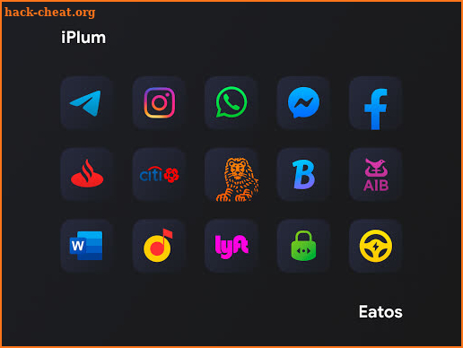 iPlum Black - Icon Pack screenshot