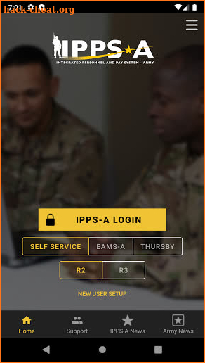 IPPS-A Launch Platform screenshot
