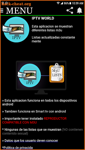 iptv world lists screenshot