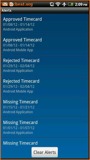 IQNavigator Timecards screenshot