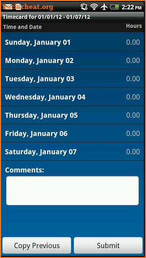 IQNavigator Timecards screenshot