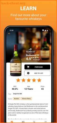 Irish Whiskey App screenshot