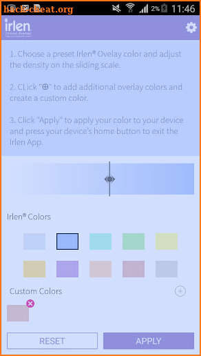 Irlen® Colored Overlays screenshot