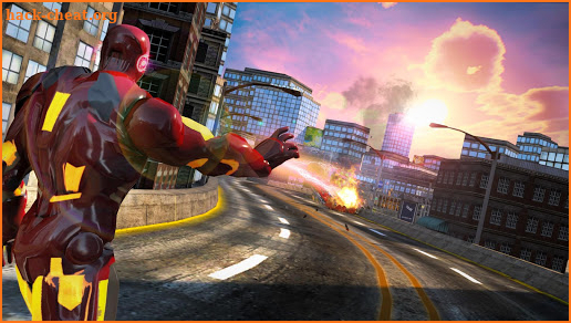 Iron Hero : Grand Flying City Rescue Mission 3D screenshot