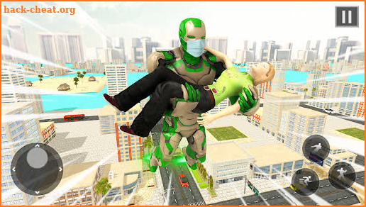 Iron Mask Hero: Flying Robot Rescue Mission Games screenshot