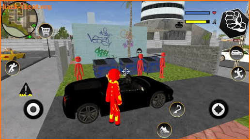 IRON Stickman Rope Hero Fighting Miami Gangstar screenshot