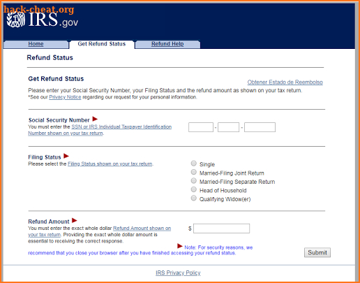 IRS Internal Revenue Service App USA screenshot