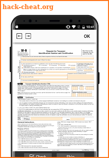 IRS W-9 form screenshot