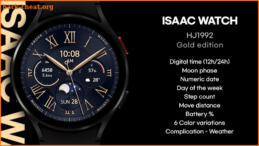 ISAAC WATCH HJ1992 Gold screenshot