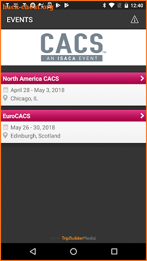 ISACA 2018 CACS Conferences screenshot
