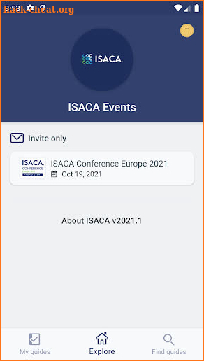 ISACA Events screenshot