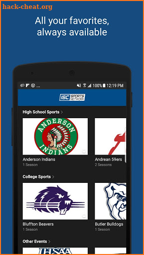 ISC Sports Network screenshot