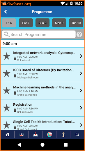 ISCB Conferences screenshot