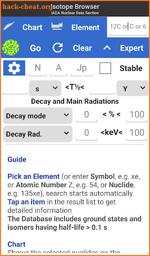 Isotope Browser screenshot