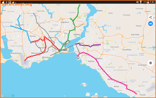 Istanbul Public Transport Routes 2018 screenshot