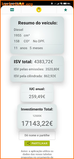 ISV e IUC Simulador 2022 screenshot