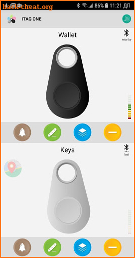 iTagOne - bluetooth key finder and antilost alarm screenshot