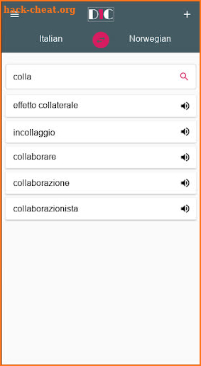 Italian - Norwegian Dictionary (Dic1) screenshot
