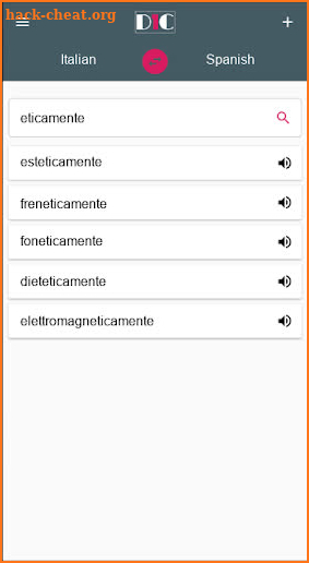 Italian - Spanish Dictionary (Dic1) screenshot
