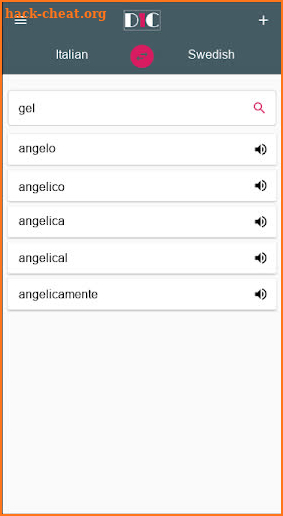 Italian - Swedish Dictionary (Dic1) screenshot