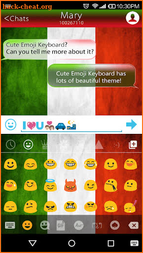 Italy Emoji Keyboard Theme screenshot