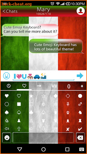 Italy Emoji Keyboard Theme screenshot