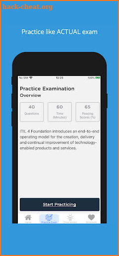 ITIL 4 Foundation Exam 2023 screenshot