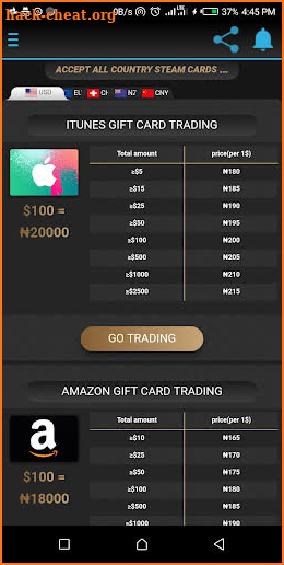 iTunes Gift card sell & buy Airtime screenshot