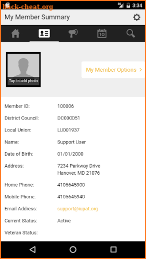 IUPAT Mobile Member Portal screenshot