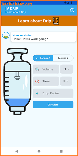 IV drip Infusion Calculator screenshot