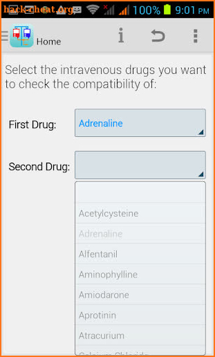 IV Drug Compatibility screenshot