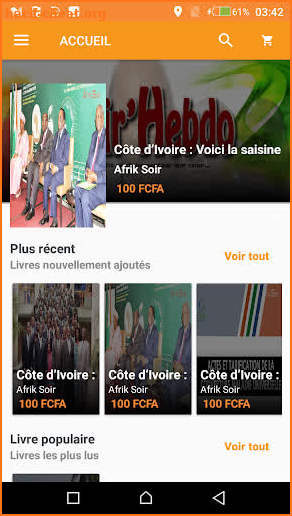 Ivoir hebdo screenshot