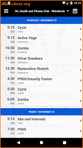 IXL Health and Fitness Club screenshot