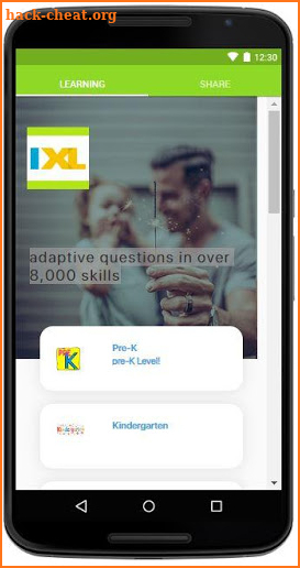 IXL skills pre-k to12th screenshot
