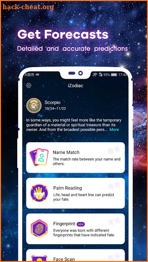 iZodiac - Daily Horoscope, Palmistry, AI Face Scan screenshot