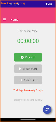 Jabez TimeClock screenshot