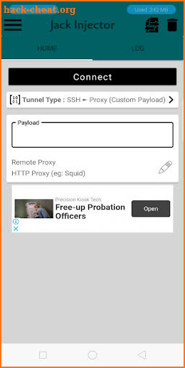 Jack Injector - (SSH/Proxy/VPN) screenshot