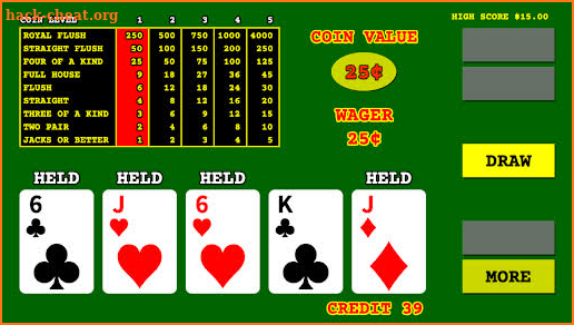 Jacks or Better Pro 98 Poker screenshot