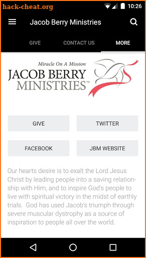 Jacob Berry Ministries screenshot