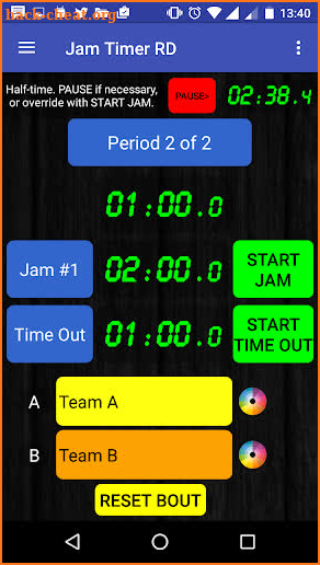 Jam Timer 4 Roller Derby screenshot